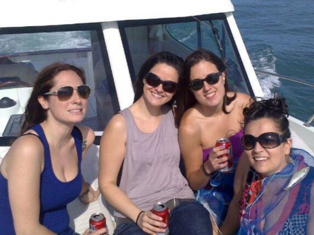 Compartiendo un refresco a bordo